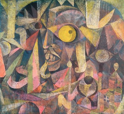 Månen var på vei ned, den viste meg grimasen til en engelskmann, en Lord Mal Fame av Paul Klee