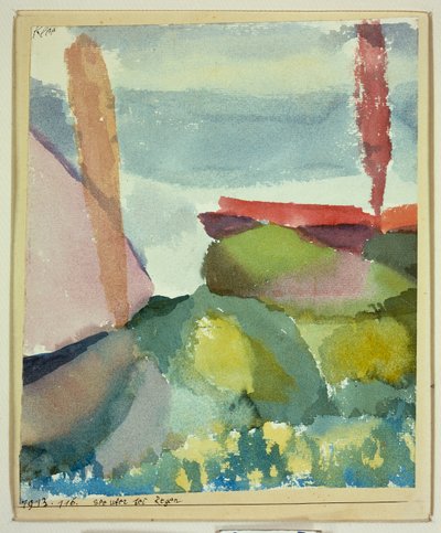 Sjøkanten i regnet av Paul Klee