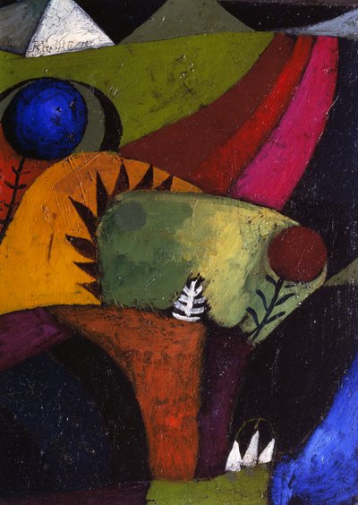 Tre hvite klokkeblomster av Paul Klee
