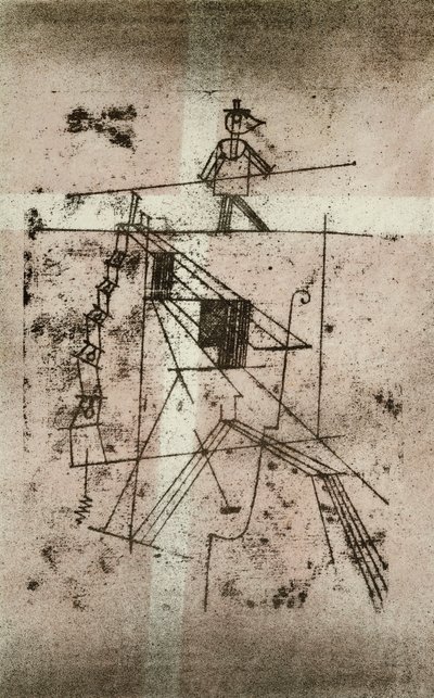 Linedanser; Seiltanzer (Kornfeld 95 IV b) av Paul Klee
