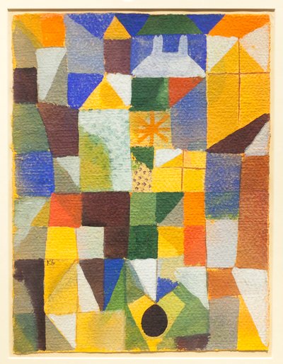 Urban komposisjon med gule vinduer av Paul Klee