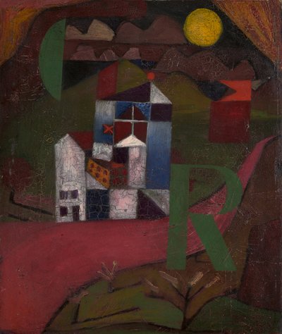 Villa R. Hus ved veikanten, 1919. av Paul Klee