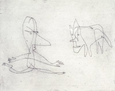 Hvorfor løper han? av Paul Klee