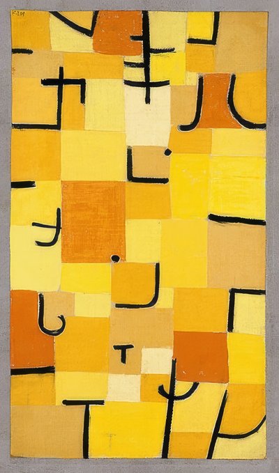 Tegn i gult. 1937 av Paul Klee