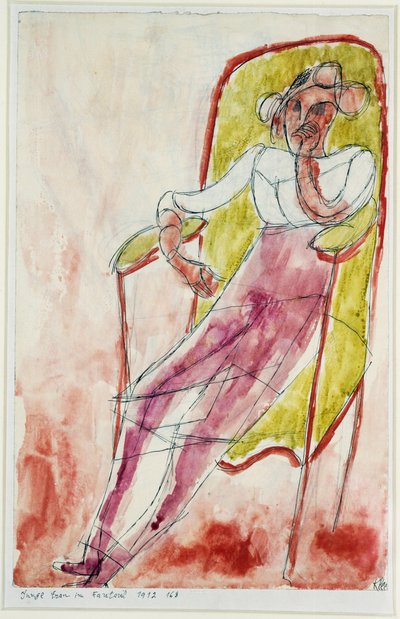 ung kvinne i lenestolen av Paul Klee