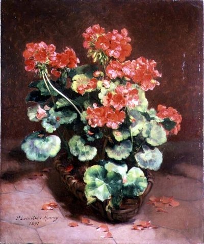 Blomster i en kurv av Paul Lecuit Monroy