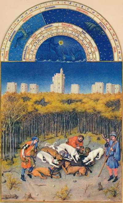 Desember - Château de Vincennes, 1400-tallet, 1939. av Paul Limbourg