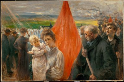 Streiken ved St. Ouen (maleri på lerret) av Paul Louis Delance