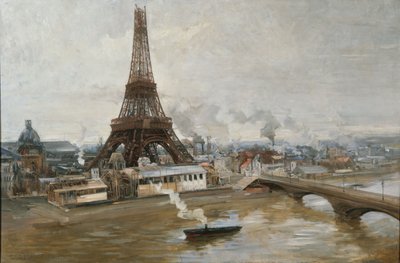 Eiffeltårnet sett fra Seinen, 1889. av Paul Louis Delance