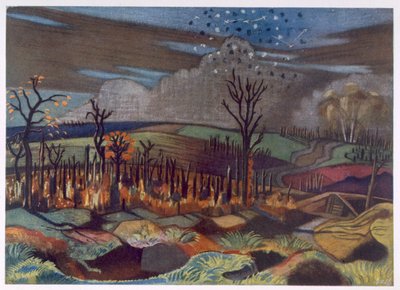 Luftkamp ved Wytschaete, fra britiske artister ved fronten, fortsettelse av vestfronten, del tre, Paul Nash av Paul Nash
