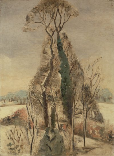 Iver Heath in the Snow (olje på lerret) av Paul Nash