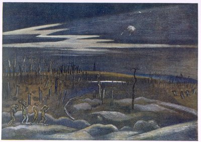 Meadow with Copse, fra British Artists at the Front, Continuation of The Western Front, del tre, Paul Nash av Paul Nash