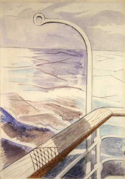 Shiprail (blyant og akvarell på papir) av Paul Nash