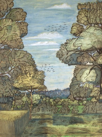 Sommerlandskap av Paul Nash