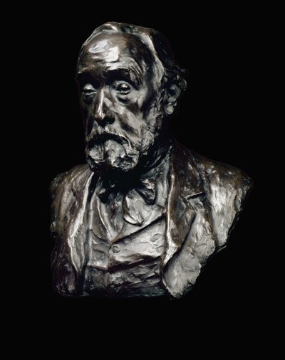 Portrett av Edgar Degas (1834-1917) 1907 (bronse med mørkebrun patina) av Paul Paulin