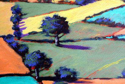 Burcome close up 2 (akryl om bord) av Paul Powis