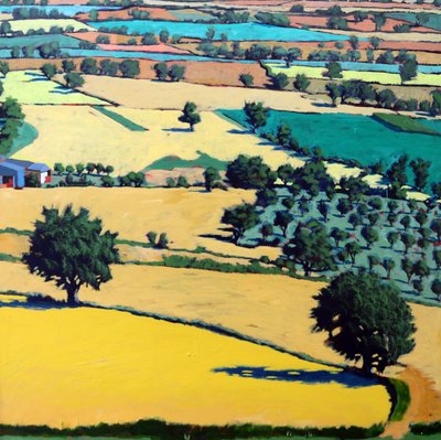 Chase end (akryl om bord) av Paul Powis