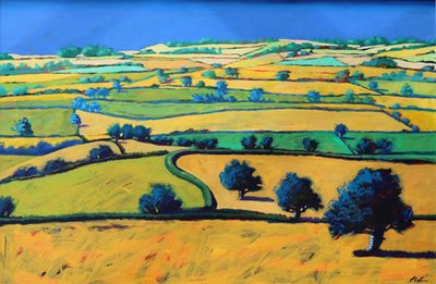 White Cross (akryl om bord) av Paul Powis