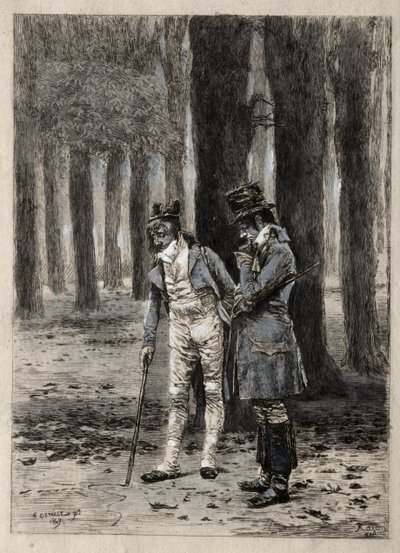 Studie av to figurer. av Paul Rajon