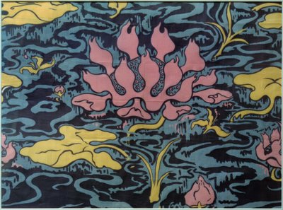 Dekorstoff med vannlilje av Paul Elie Ranson