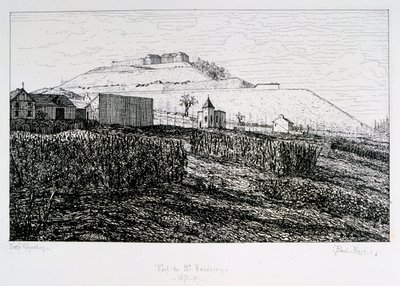 Fort du Mont Valerien, Paris seire, 1870-1871 av Paul Roux