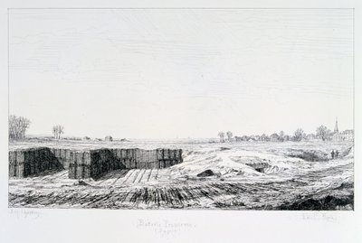 Preussisk batteri, beleiring av Paris, 1870-1871 av Paul Roux
