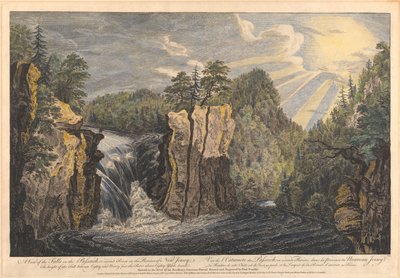 Utsikt over fossene i Passaic, eller Second River, i provinsen New Jersey av Paul Sandby