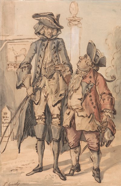 Karikatur av George Bubb Dodington og Sir Thomas Robinson av Paul Sandby