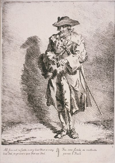 Selger av flint og stål, Cries of London, 1760 av Paul Sandby
