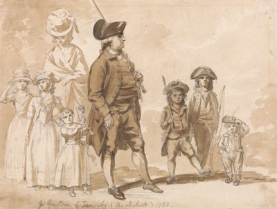 James Gandon og familie av Paul Sandby