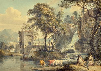 Landskap med en foss av Paul Sandby