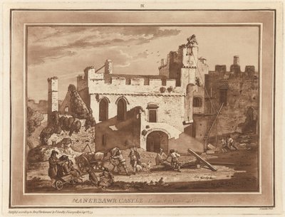 Manerbawr Castle fra Inward Court av Paul Sandby