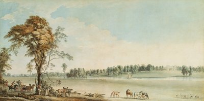 North West View of Wakefield Lodge i Whittlebury Forest, Northamptonshire av Paul Sandby