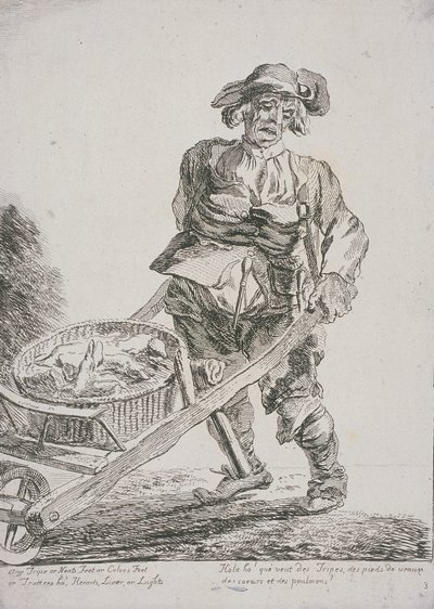 Innmatselger, Cries of London, 1760 av Paul Sandby