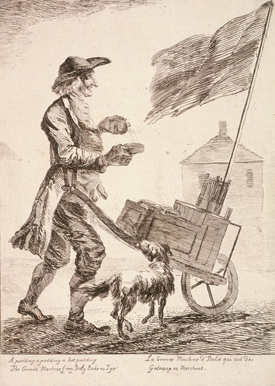 Puddingselger, Cries of London, 1760 av Paul Sandby