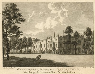 Strawberry Hill, Twickenham, London, sete for den ærede Horace Walpole av Paul Sandby