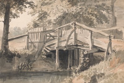 Bekk og trebro av Paul Sandby