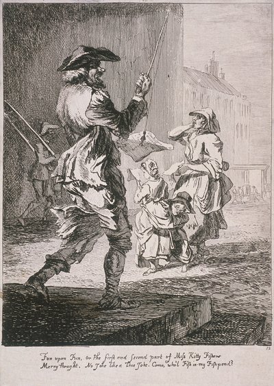 Gateunderholdere, Cries of London, 1760 av Paul Sandby