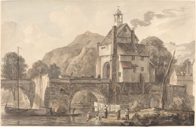 Broen ved Bridgnorth i Shropshire av Paul Sandby