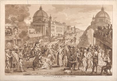Hesteløpet i Roma under karnevalet av Paul Sandby