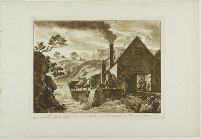 Iron Forge mellom Dolgelli og Barmouth i Merioneth Shire av Paul Sandby