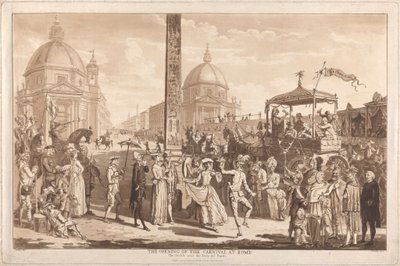 Åpningen av karnevalet i Roma av Paul Sandby