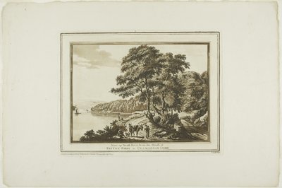 Se opp Neath River fra huset ved Briton Ferry i Glamorgan Shire, fra Twelve Views in Aquatinta fra tegninger tatt på stedet i Sør-Wales av Paul Sandby