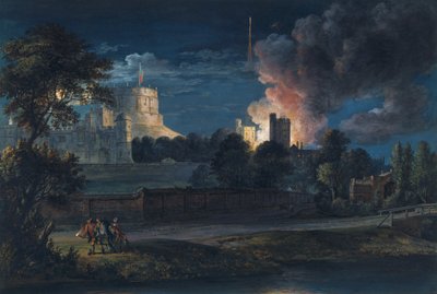 Windsor Castle fra Datchet Lane på en jubelkveld, 1768 av Paul Sandby