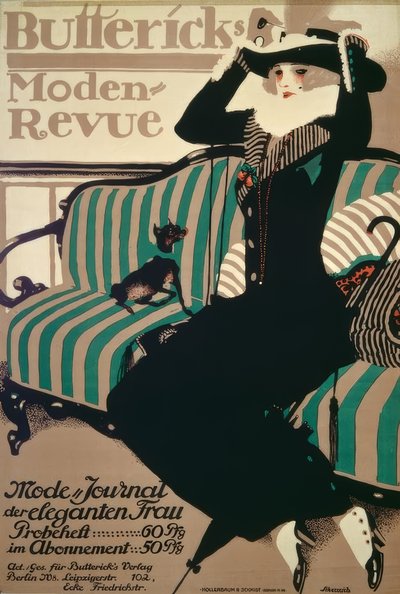 Buttericks Moden-Revue / Plakat 1912 av P.Scheurich av Paul Scheurich