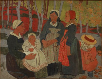 Bretonere i Huelgoat-skogen av Paul Sérusier
