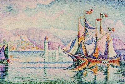 Antibes - Om morgenen. av Paul Signac