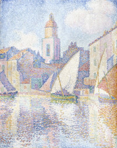 Klokketårn i Saint Tropez, 1896 av Paul Signac