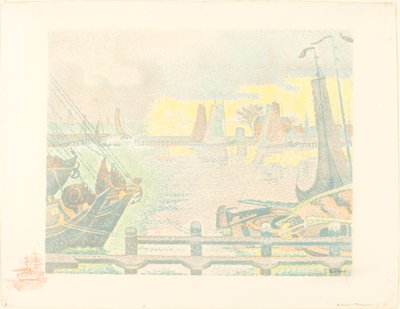 Båter ved Flushing av Paul Signac
