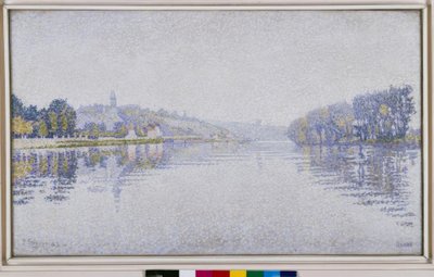 Riverside. Seinen ved Herblay av Paul Signac